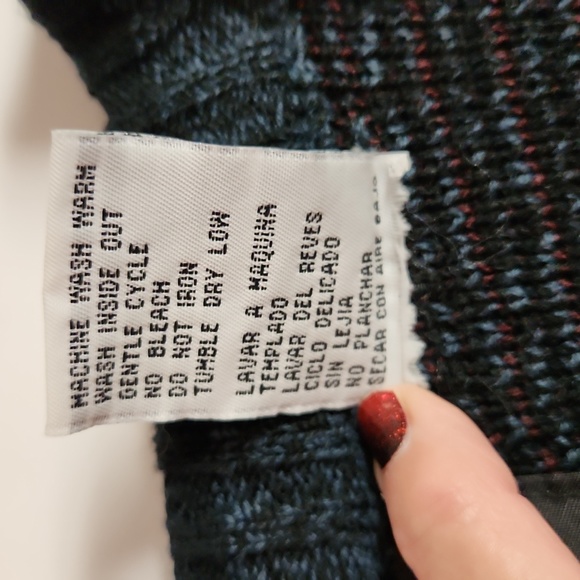 Vintage 90's Geometric Design Mens XL Cardigan Sweater - Picture 6 of 7